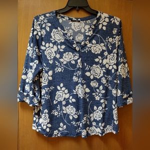Ladies Denim Look Blouse
